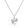 Strieborný náhrdelník anjelik so zirkónmi 12106.1