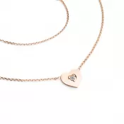 Náhrdelník srdca s diamantom 10874-NH01-n-dia