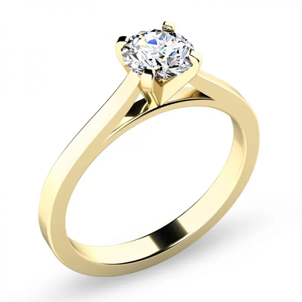 Zásnubný prsteň žlté zlato 585/1000 prírodný diamant 0,90 ct G/SI ZP-10966-ZL-DIA