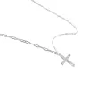 Strieborný náhrdelník kríž so zirkónmi 12100.1 crystal
