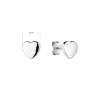 Strieborné náušnice lesklé srdiečko s malým zirkónom 11546.1 crystal