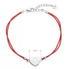 Kabbalah náramok so strieborným srdcom 13049.3 red