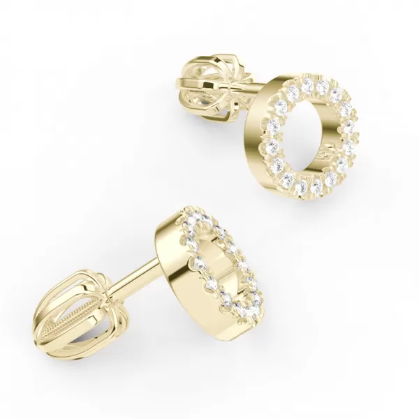 Zlaté náušnice krúžky s briliantmi 10980-ZL-DIA