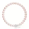 Perlový náramok ružový s Preciosa kryštálmi 33115.3