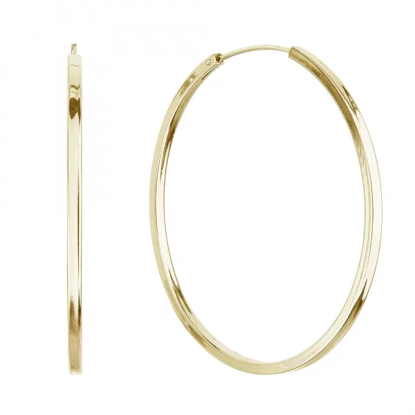 Pozlátené strieborné náušnice kruhy 61009