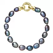 Perlový náramok z pravých riečnych perál modrý 23011.3 peacock