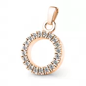 Ružový zlatý prsteň s diamantmi 10972-cv-dia