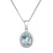 Strieborný náhrdelník luxusný s pravým minerálnym kameňom modrý 12086.3 sky topaz