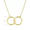 Pozlátený strieborný náhrdelník s krúžkami 62026