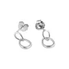 Strieborné náušnice dva malé ovály 61045