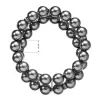 Perlový náramok dvojradový tmavo šedý 33065.3 grey
