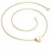 Náhrdelník srdca s diamantom 10979-NH01-ZL-DIA