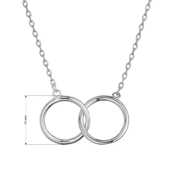 Strieborný náhrdelník s krúžkami 62026