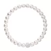 Perlový náramok biely s Preciosa kryštálmi 33115.1
