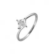 Strieborný prsteň so zirkónom štvorec biely 15006.1 crystal