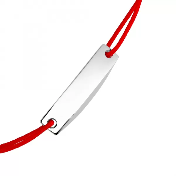 Textilný náramok červený so striebornou ozdobou 13055.3 red