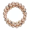 Perlový náramok dvojradový svetlo bronzový 33065.3 lt.bronze