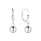 Strieborné náušnice visiace s hojdajúcou sa guličkou 61061