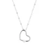 Strieborný náhrdelník srdca so zirkónikom 12098.1 crystal