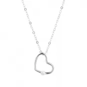 Strieborný náhrdelník srdca so zirkónikom 12098.1 crystal