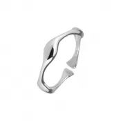 Strieborný prsteň tvarovaný 65011 UNI