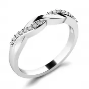 Prsteň s británmi bieleho zlata 10996-B-Dia