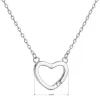 Strieborný náhrdelník srdca so zirkónom 12109.1