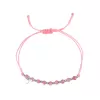Textilný náramok ružový s korálkami z turmalínu 13059.3 turmaline