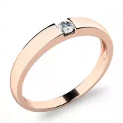 Zásnubný prsteň biele zlato 585/1000 prírodný diamant 0,055 ct G/SI ZP-10978-CV-DIA