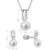 Perlová súprava so zirkónmi a bielou riečnou perlou 29067.1B
