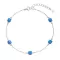 Strieborný náramok so syntetickými opálmi modrý okrúhly 13029.3 blue