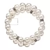Perlový náramok dvojradový biely 33065.1 biela