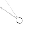 Strieborný náhrdelník lesklý krúžok 62016