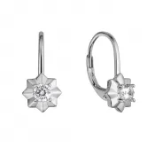 Strieborné náušnice hviezdičky so zirkónom 11505.1 crystal