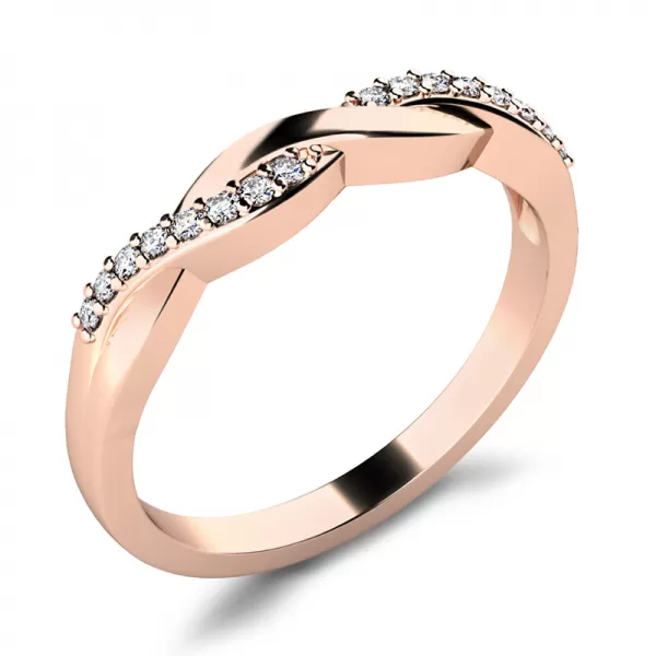 Prsteň s británmi bieleho zlata 10996-CV-dia