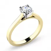 Dámsky prsteň žlté zlato 585/1000 prírodný diamant 0,90 ct G/SI 10966-ZLB-DIA