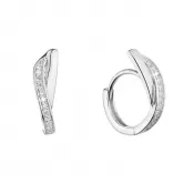 Strieborné náušnice so zirkónmi v bielej farbe 11443.1