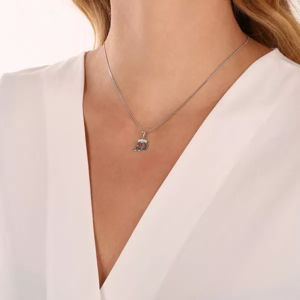 Strieborný prívesok slon so zirkonmi 14045.1 crystal