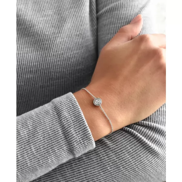 Strieborný náramok s Preciosa kryštály biely 33113.1