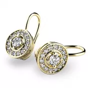 Zlaté náušnice so zirkónmi 10920-ZL-ZIR