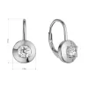 Strieborné náušnice s bielym zirkónom 11510.1 crystal