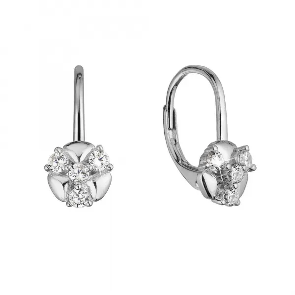 Strieborné náušnice s čírymi zirkónmi 11508.1 crystal