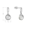 Strieborné náušnice visiace guľaté s perleťou 11518.1 perleť
