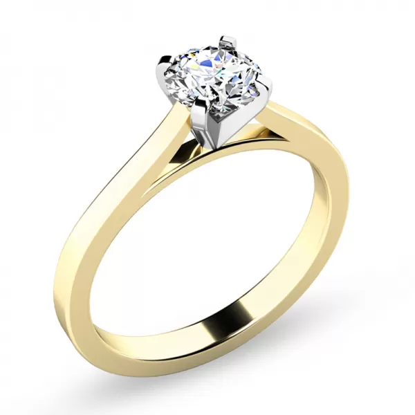 Zásnubný prsteň žlté zlato 585/1000 prírodný diamant 0,90 ct G/SI ZP-10966-ZLB-DIA