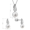 Perlová súprava so zirkónmi a bielou riečnou perlou 29059.1B