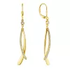 Pozlátené strieborné náušnice visiace dlhé 11540.1