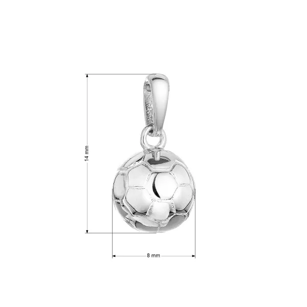 Strieborný prívesok lopta 64013