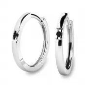 Dámske náušnice biele zlato 585/1000 prírodné diamantové kruhy 10985-B-Black