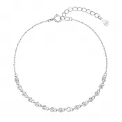 Strieborný náramok s malými zirkónmi 13031.1