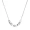 Strieborný náhrdelník kocky na retiazke so zirkónmi 12071.1